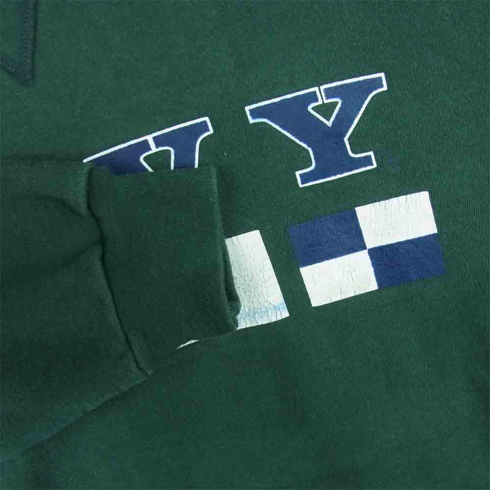 Champion チャンピオン ヴィンテージ 90s 青刺繍 タグ リバースウィーブ スウェット コットン グリーン系 XL【中古】