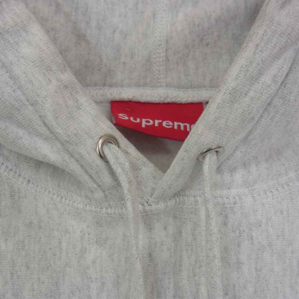 Supreme シュプリーム 18AW Classic Script Hooded Sweatshirt クラシック スクリプト ロゴ フーデッド スウェットシャツ パーカー グレー系 S【中古】