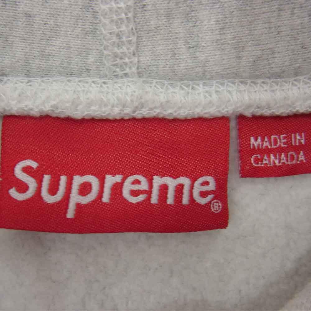 Supreme シュプリーム 18AW Classic Script Hooded Sweatshirt クラシック スクリプト ロゴ フーデッド スウェットシャツ パーカー グレー系 S【中古】