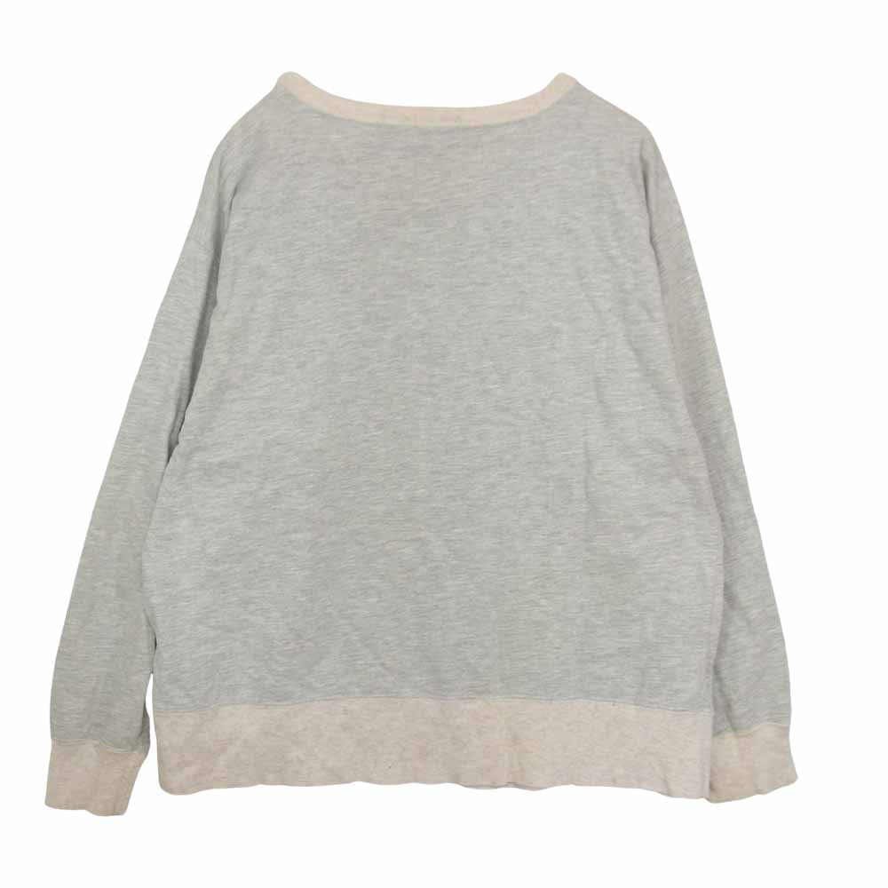 RRL ダブルアールエル 三ツ星黒タグ 胸 ワンポイント ロゴ プリント 長袖 Tシャツ グレー系 S【中古】