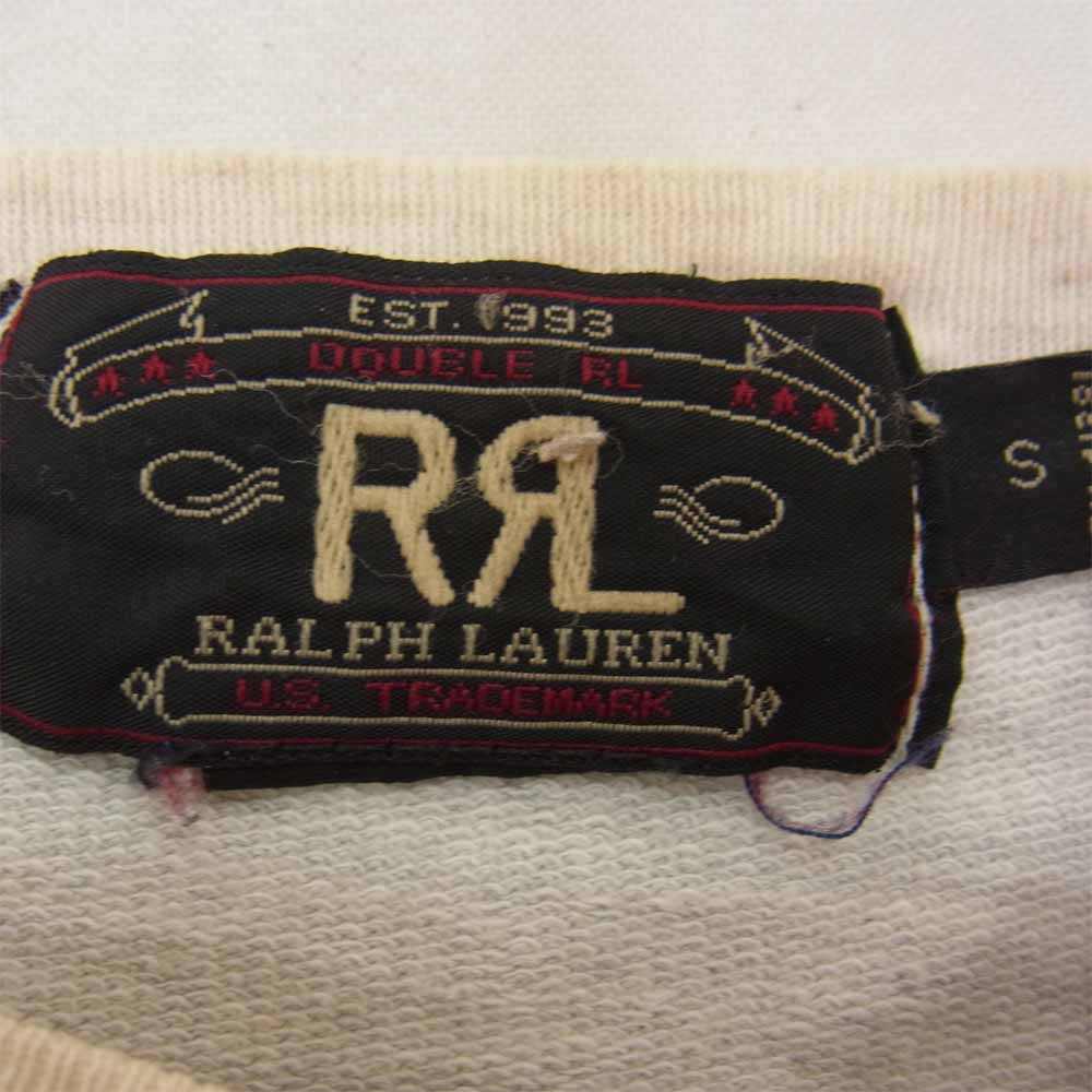 RRL ダブルアールエル 三ツ星黒タグ 胸 ワンポイント ロゴ プリント 長袖 Tシャツ グレー系 S【中古】