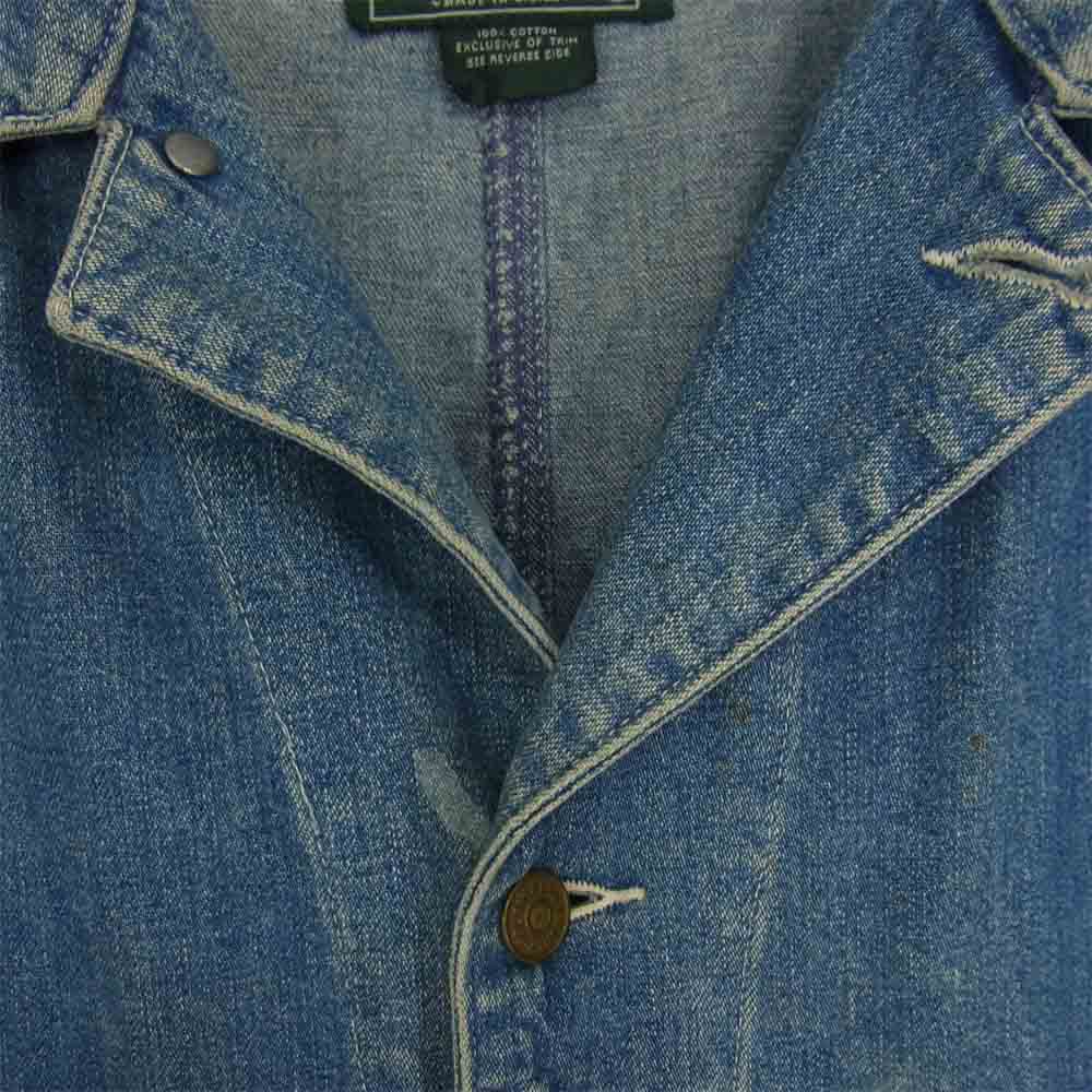 POLO RALPH LAUREN ポロ・ラルフローレン COUNTRY カントリー デニム カバーオール ジャケット インディゴブルー系 XL【中古】