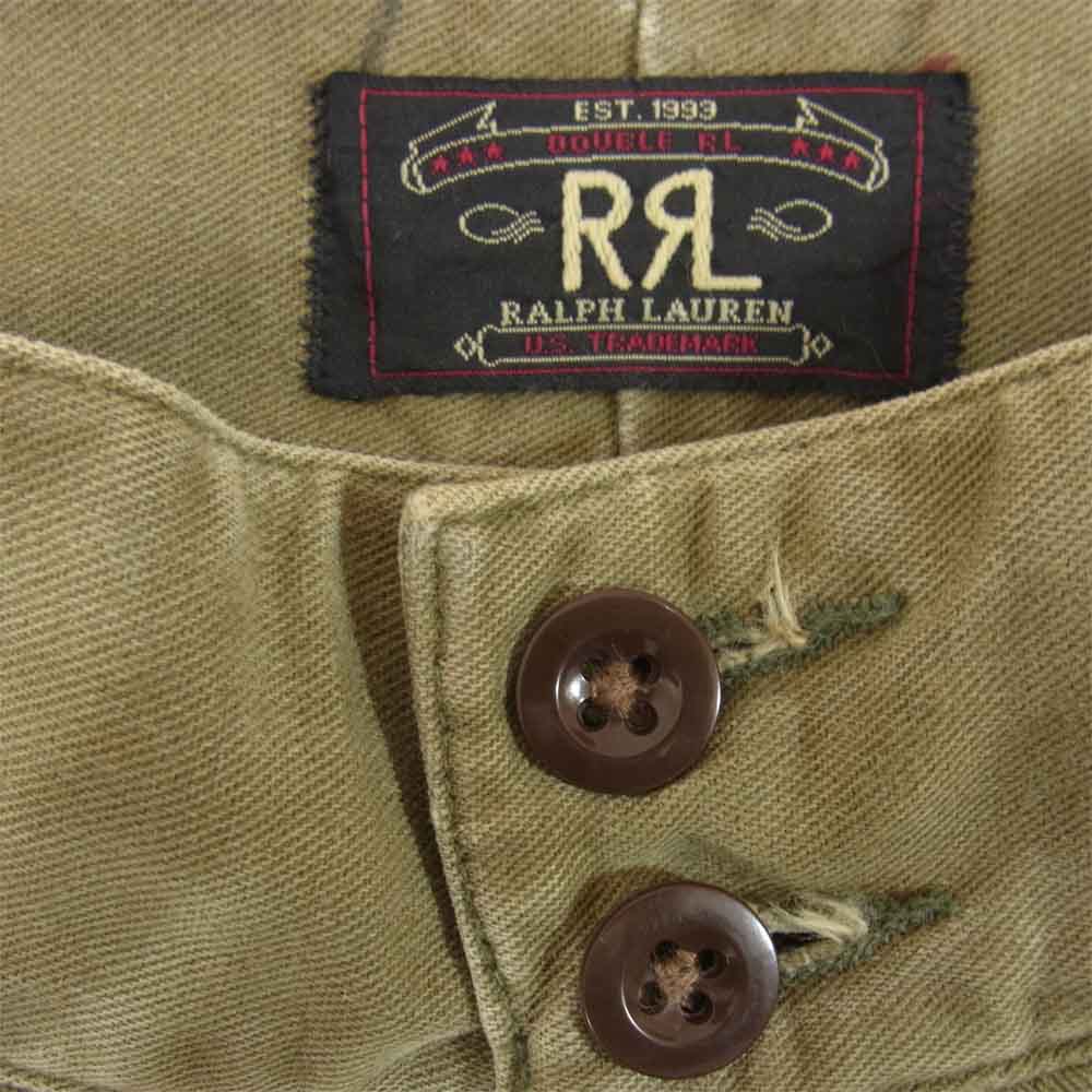 RRL ダブルアールエル 三ツ星黒タグ M-47 サンプリング 6ポケット ボタンフライ ユーティリティ ミリタリー カーゴ パンツ カーキ系 28/30【中古】