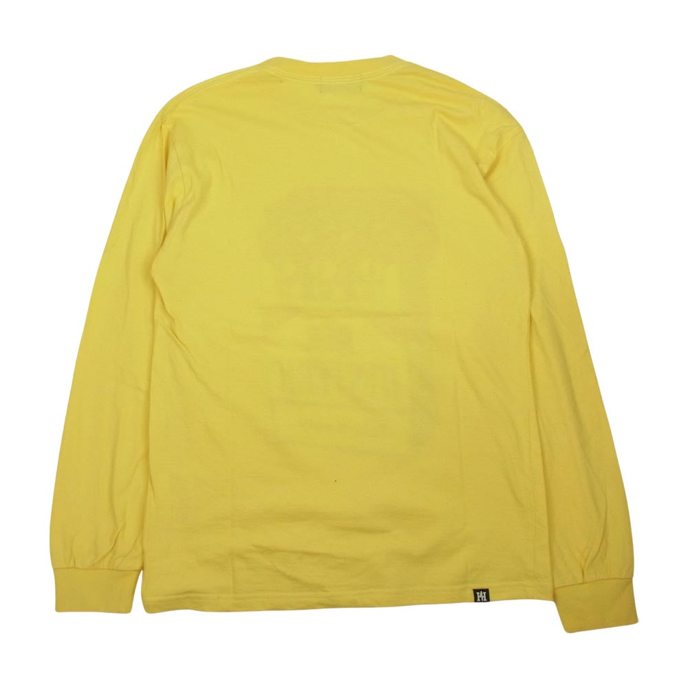 HYSTERIC GLAMOUR ヒステリックグラマー 02213CL10 TAKE IT EASY ベア プリント 長袖 Tシャツ イエロー系 S【中古】