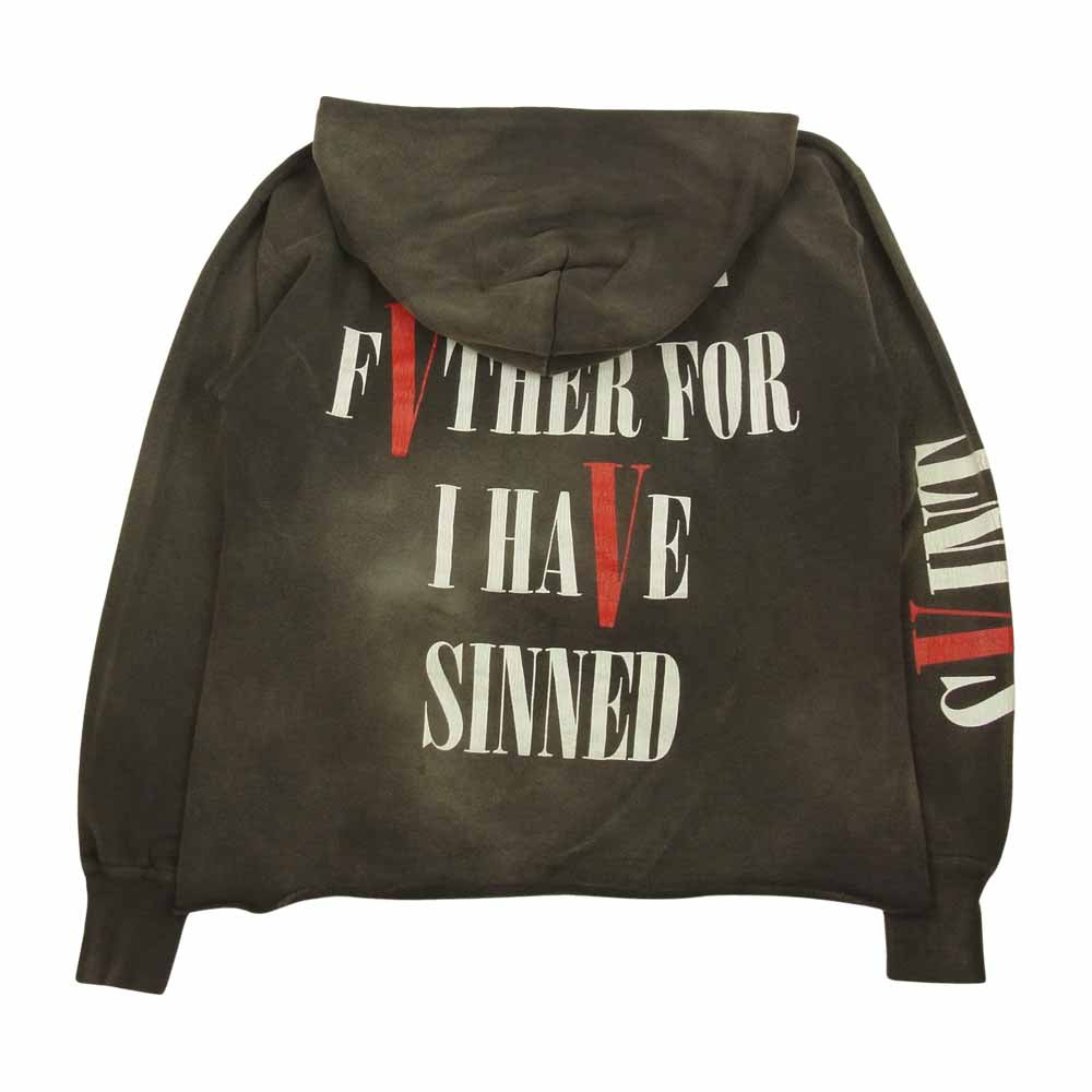 セントマイケル SM-S22-0000-070 × VLONE ヴィーロン HOODIE プリント フーディー プルオーバー パーカー グレー系 S【新古品】【未使用】【中古】