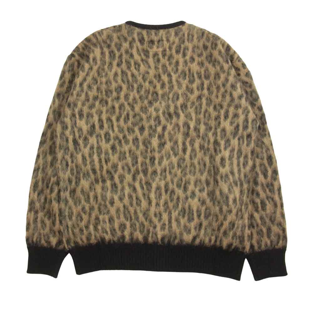WACKO MARIA ワコマリア 22SS-WMK-KN06 LEOPARD MOHAIR CARDIGAN TYPE 1 レオパード モヘア カーディガン ブラウン系 S【新古品】【未使用】【中古】