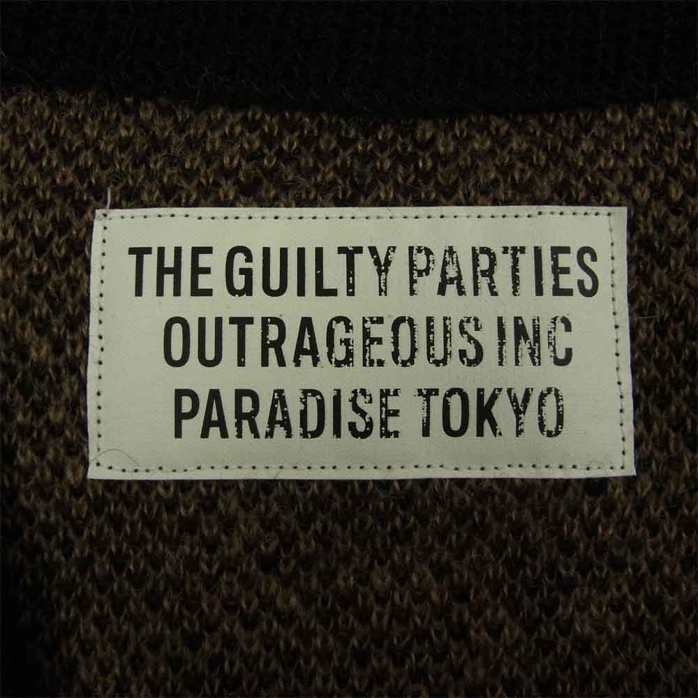 WACKO MARIA ワコマリア 22SS-WMK-KN06 LEOPARD MOHAIR CARDIGAN TYPE 1 レオパード モヘア カーディガン ブラウン系 S【新古品】【未使用】【中古】