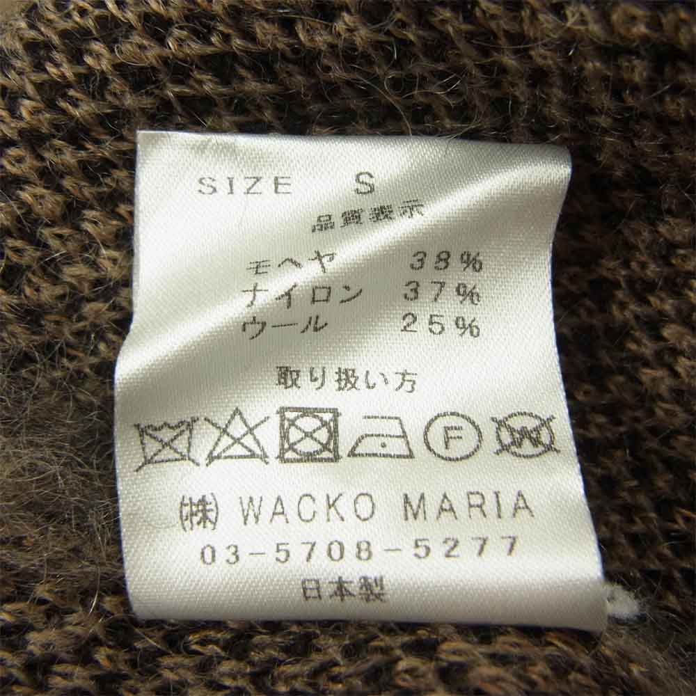 WACKO MARIA ワコマリア 22SS-WMK-KN06 LEOPARD MOHAIR CARDIGAN TYPE 1 レオパード モヘア カーディガン ブラウン系 S【新古品】【未使用】【中古】