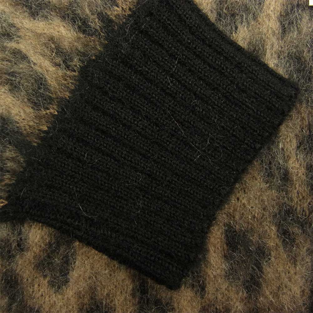 WACKO MARIA ワコマリア 22SS-WMK-KN06 LEOPARD MOHAIR CARDIGAN TYPE 1 レオパード モヘア カーディガン ブラウン系 S【新古品】【未使用】【中古】