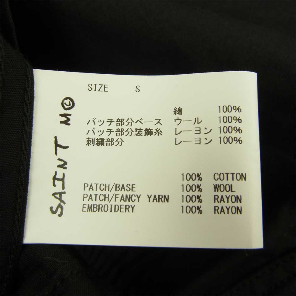セントマイケル SM-S22-0000-080 × DENIM TEARS SWING TOP デニムティアーズ 刺繍 ワッペン スウィング トップ ジャケット ブラック系 S【新古品】【未使用】【中古】
