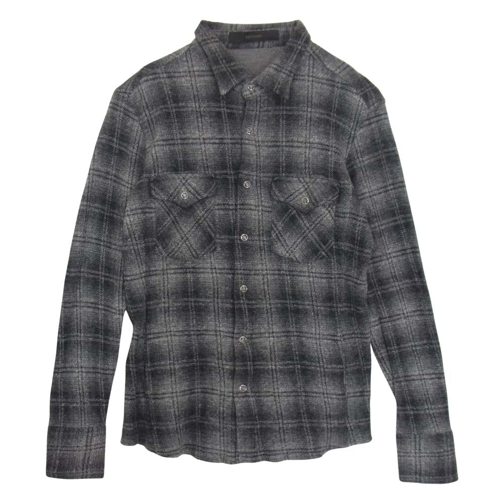 BACKBONE バックボーン BB12FW-S19 CUT&SEWN OMBLECHECK SHIRT カットソー オンブレチェック シャツ グレー系 L【中古】