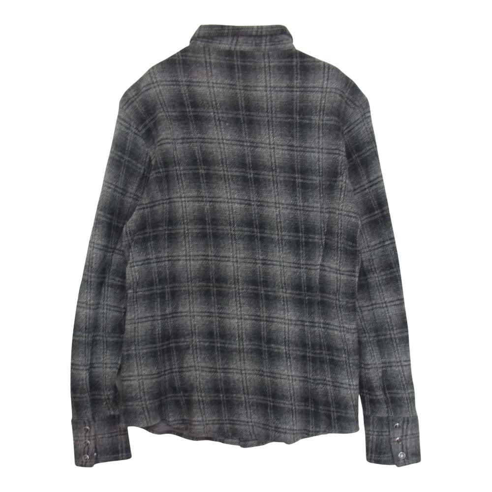 BACKBONE バックボーン BB12FW-S19 CUT&SEWN OMBLECHECK SHIRT カットソー オンブレチェック シャツ グレー系 L【中古】