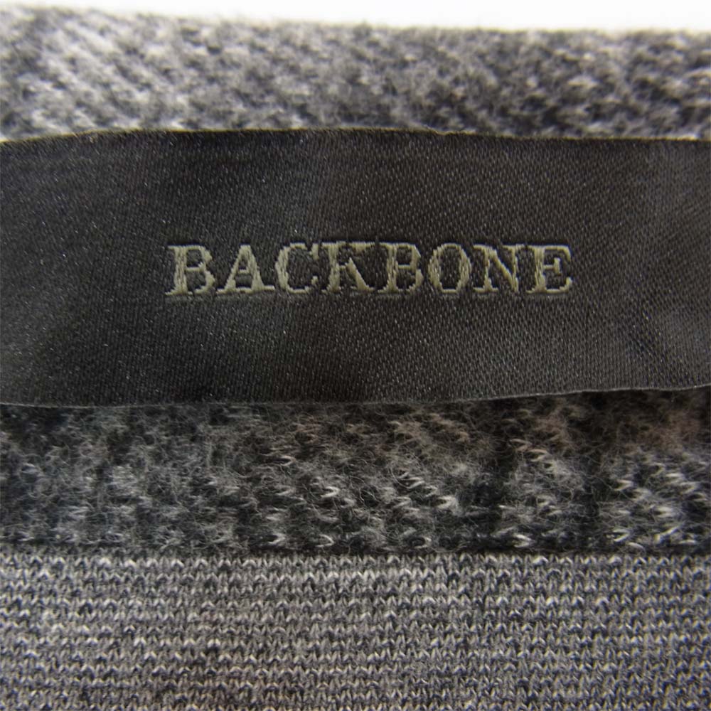 BACKBONE バックボーン BB12FW-S19 CUT&SEWN OMBLECHECK SHIRT カットソー オンブレチェック シャツ グレー系 L【中古】