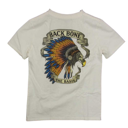 BACKBONE バックボーン BB13SS-C101 バックプリント イーグルスカル ポケット Tシャツ ブラック系 M【新古品】【未使用】【中古】
