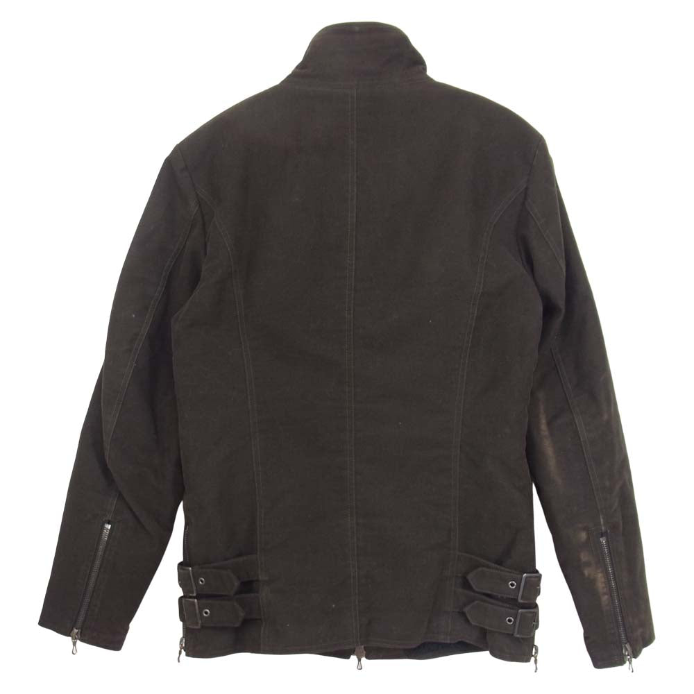 SHELLAC シェラック 12313 内ボア モールスキン シングルライダース ジャケット ブラウン系 48【中古】