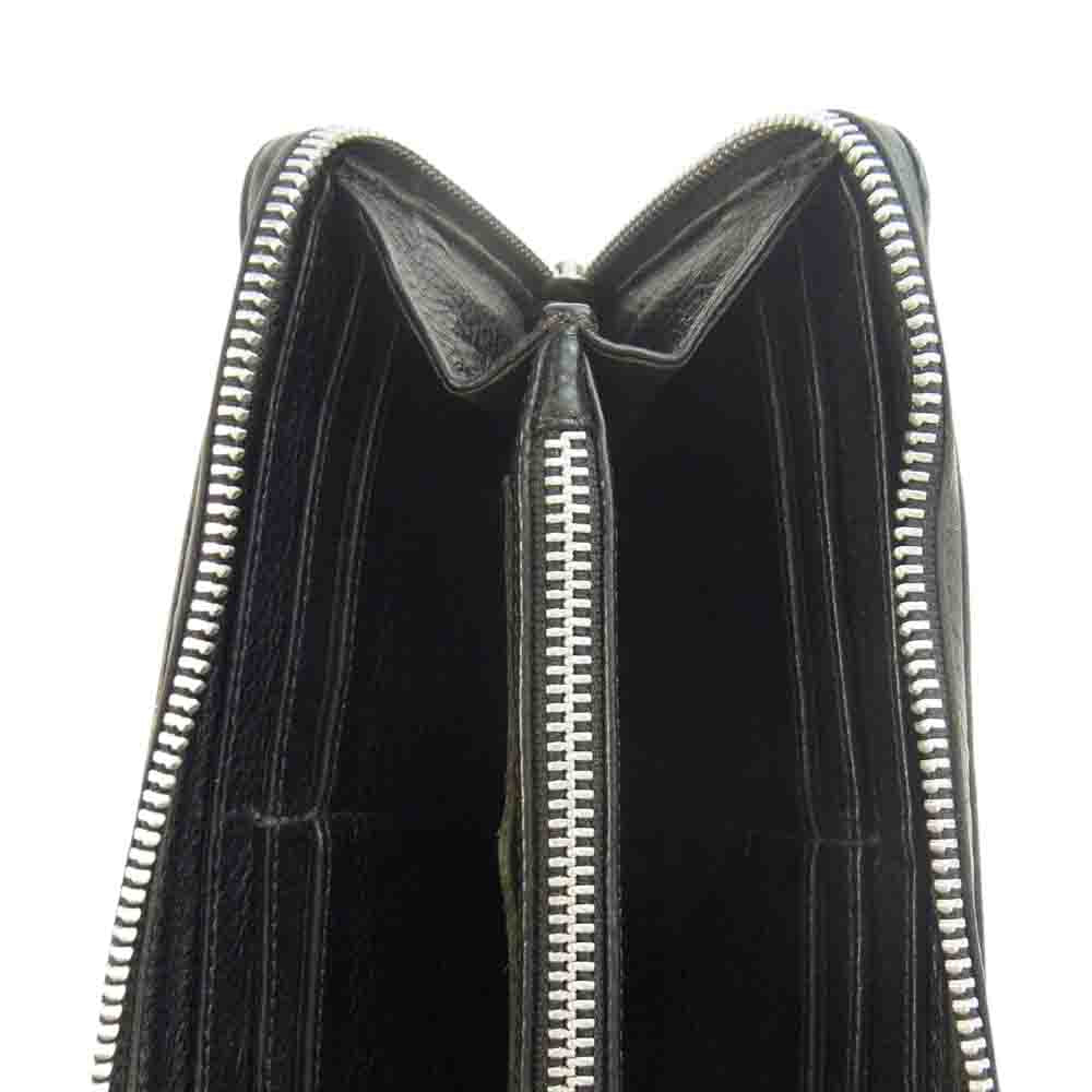 CHROME HEARTS クロムハーツ（原本無） REC F ZIP 3 セメタリークロス ラウンドジップ ウォレット ブラック系【中古】