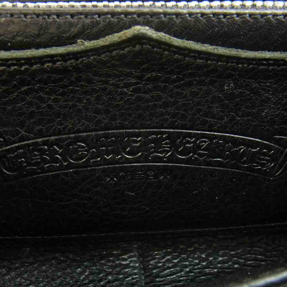 CHROME HEARTS クロムハーツ（原本無） REC F ZIP 3 セメタリークロス ラウンドジップ ウォレット ブラック系【中古】