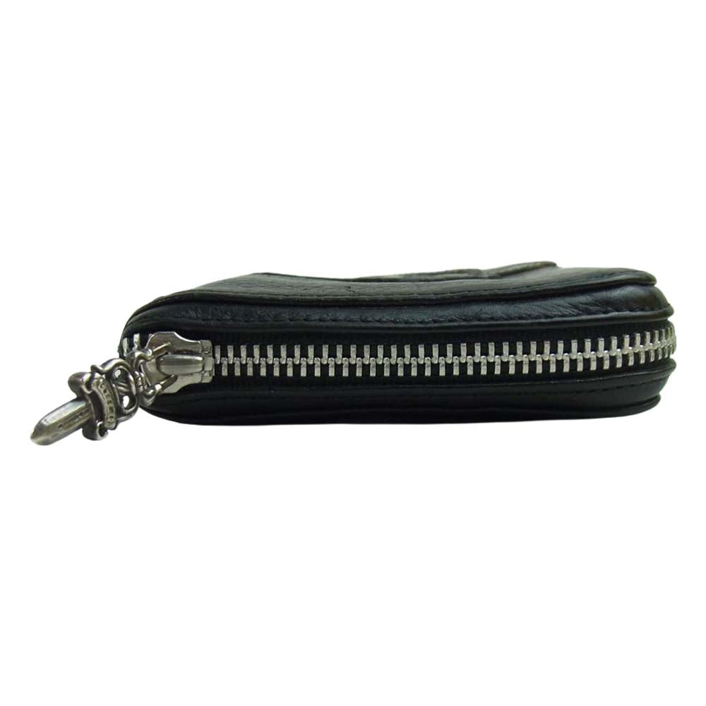 CHROME HEARTS クロムハーツ（原本無） REC F ZIP セメタリー クロス ラウンドジップ ウォレット ブラック系【中古】