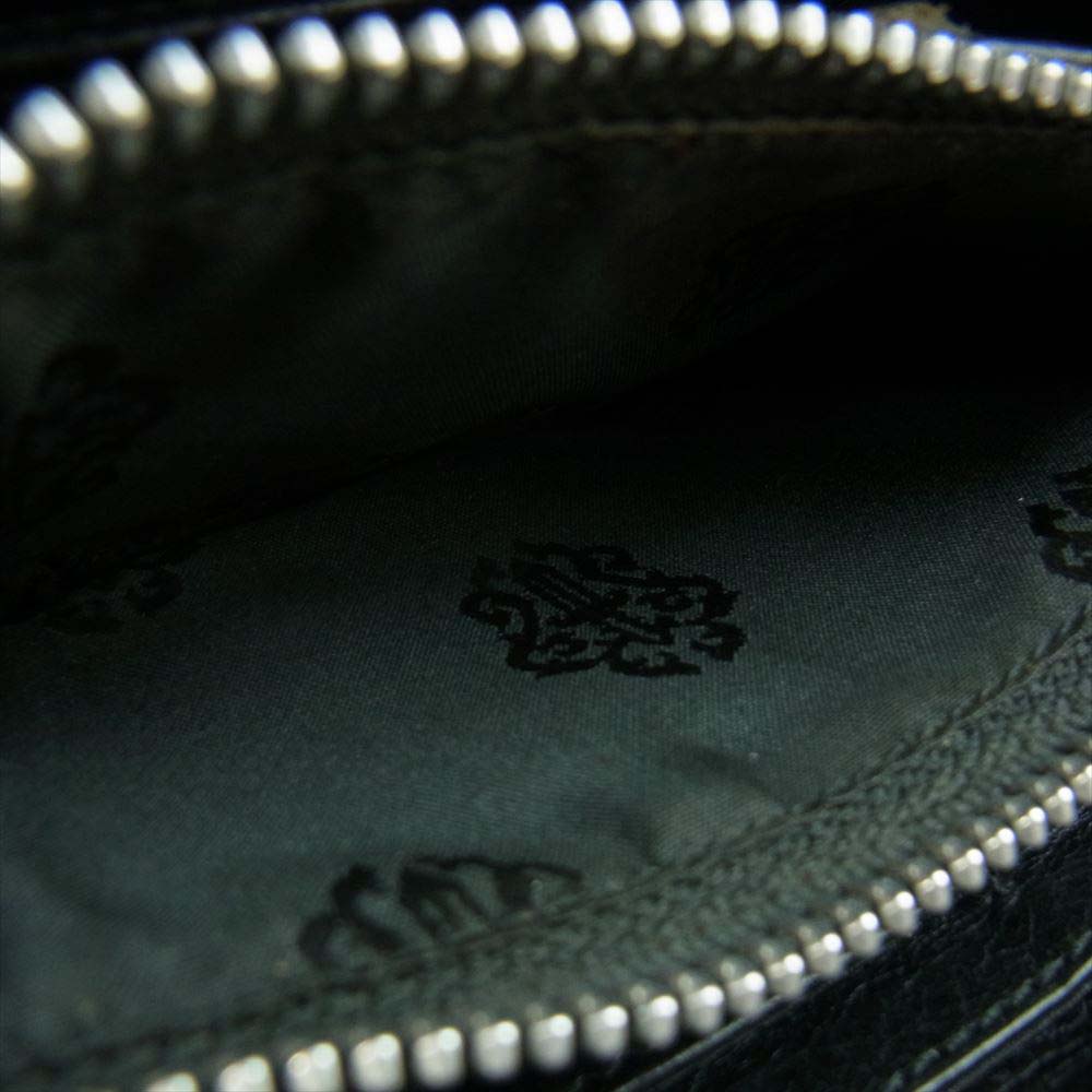 CHROME HEARTS クロムハーツ（原本無） REC F ZIP セメタリー クロス ラウンドジップ ウォレット ブラック系【中古】