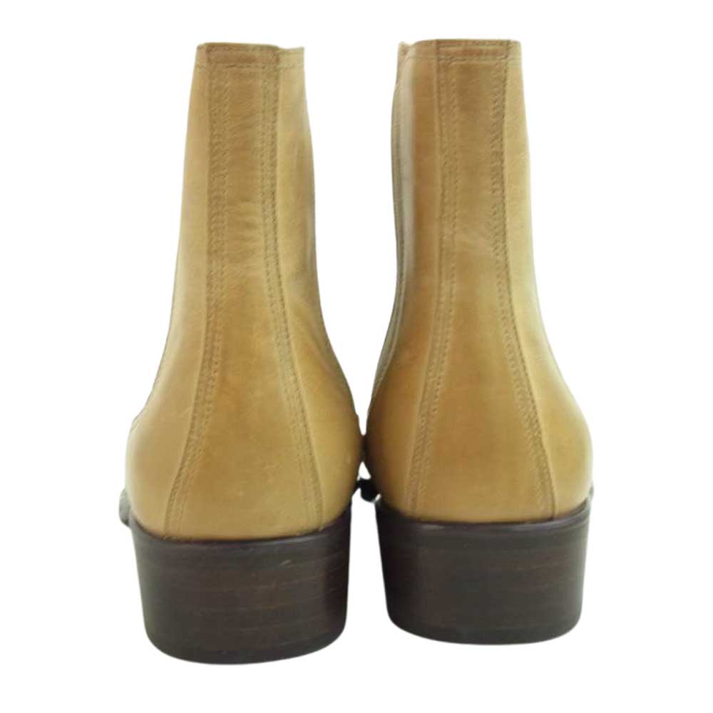 サラバンド 2212 レザー サイドゴア ブーツ ベージュ系 42【美品】【中古】