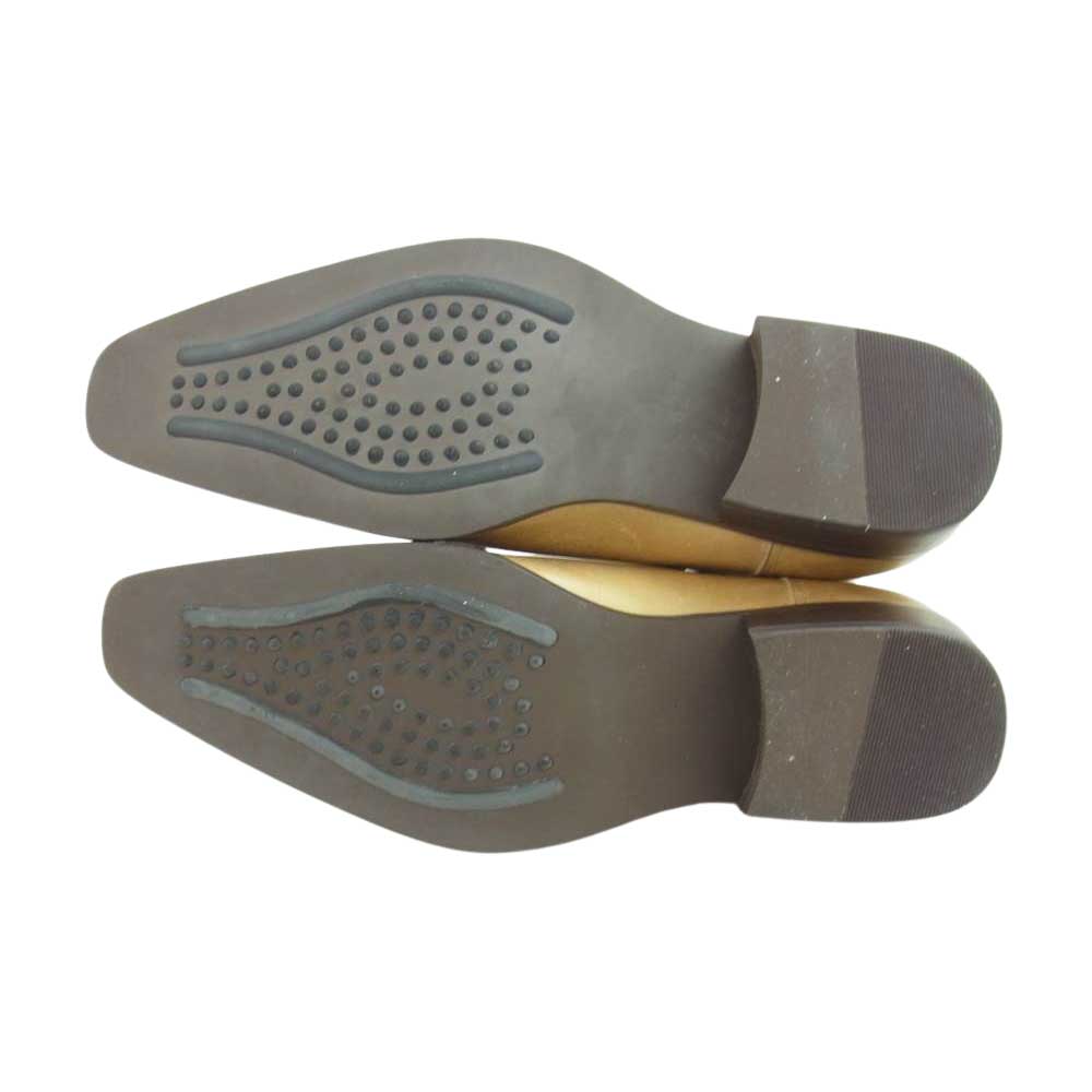 サラバンド 2212 レザー サイドゴア ブーツ ベージュ系 42【美品】【中古】