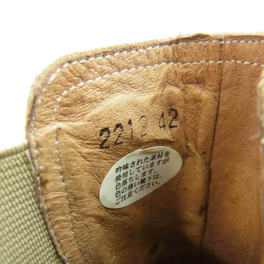 サラバンド 2212 レザー サイドゴア ブーツ ベージュ系 42【美品】【中古】