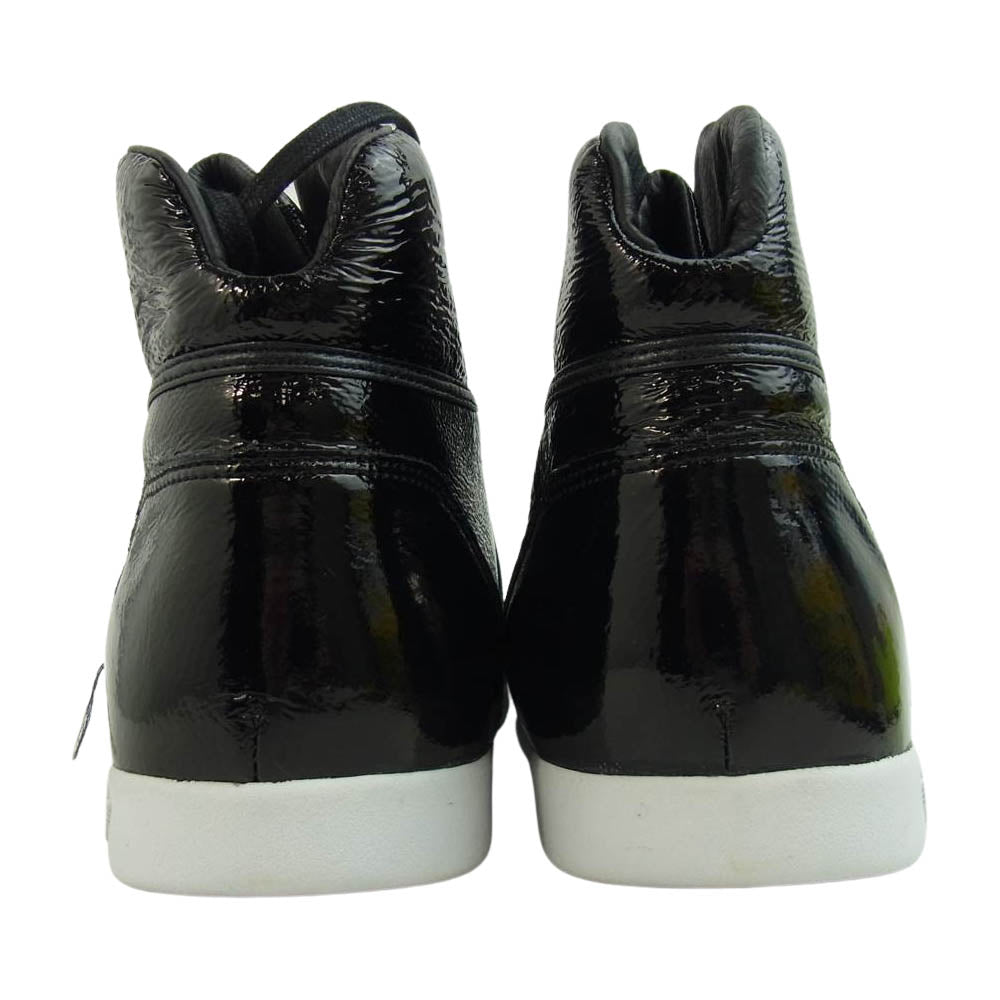 CREATIVE RECREATION クリエイティブリクリエーション BLACK PATENT CRINKLE パテントレザー ハイカット スニーカー ブラック系 10.5【極上美品】【中古】