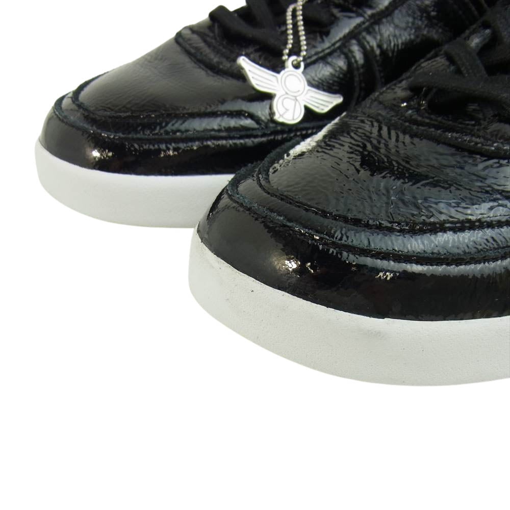 CREATIVE RECREATION クリエイティブリクリエーション BLACK PATENT CRINKLE パテントレザー ハイカット スニーカー ブラック系 10.5【極上美品】【中古】