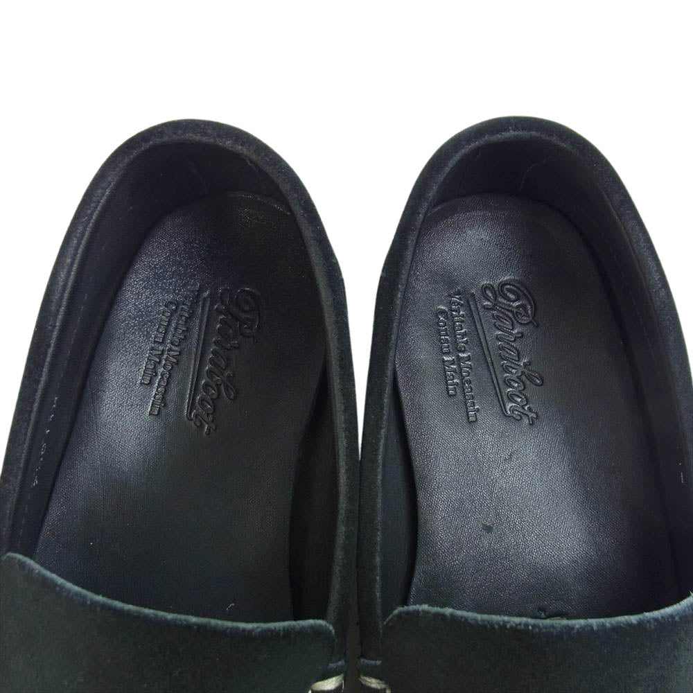 Paraboot パラブーツ 091445 BORMES SUMMER スエード スリッポン シューズ ブラック系 7.5【中古】