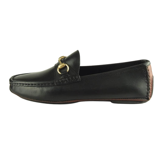 GUCCI グッチ 1101344 レザー ローファー ホースビット ドライビング シューズ ブラック系 8D【美品】【中古】