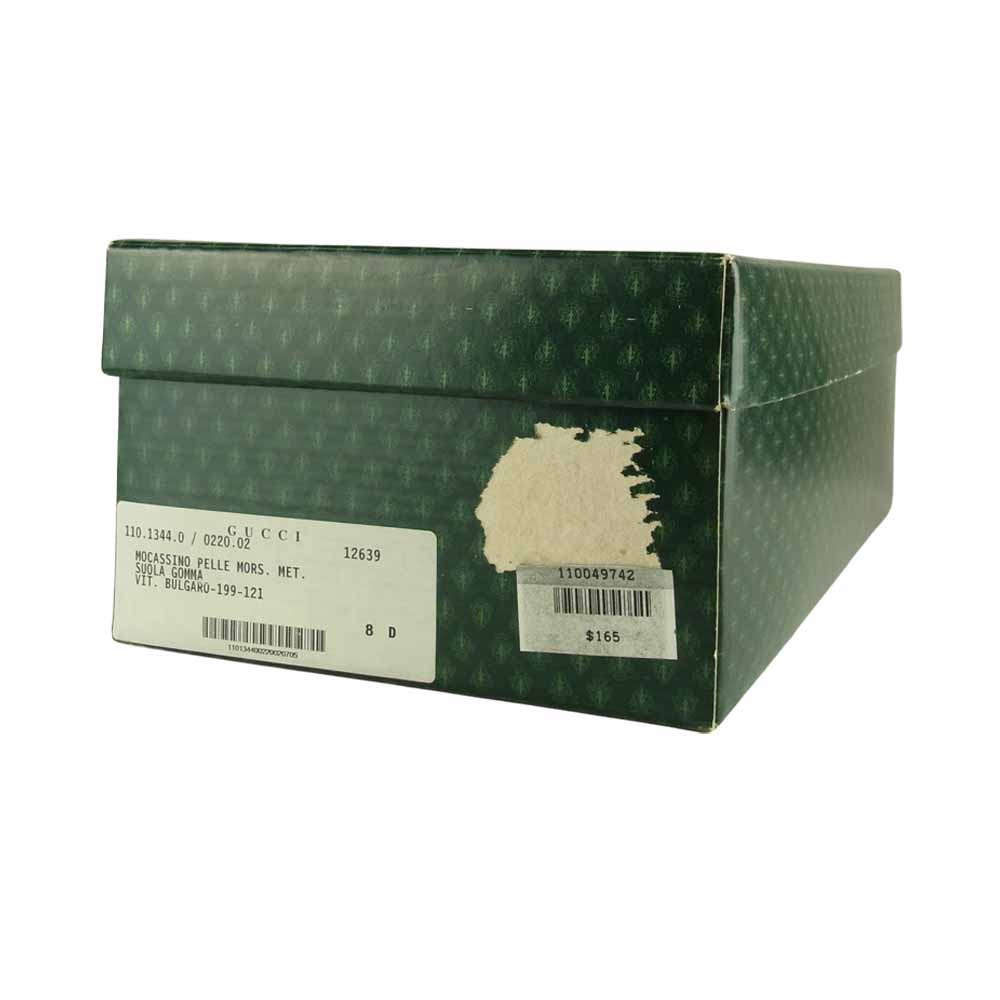 GUCCI グッチ 1101344 レザー ローファー ホースビット ドライビング シューズ ブラック系 8D【美品】【中古】