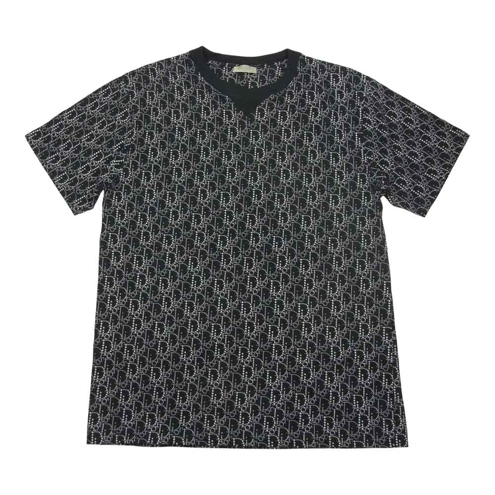 Dior ディオール 043J625C0674 オブリーク ビーズ Tシャツ ネイビー系 M【中古】