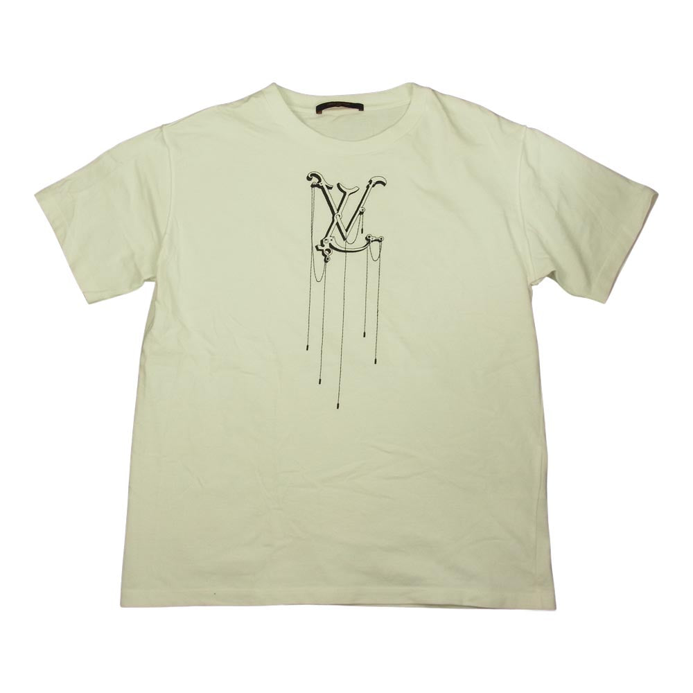 LOUIS VUITTON ルイ・ヴィトン 20SS HIY12W LVペンダント エンブロイダリー Tシャツ ホワイト系 M【中古】