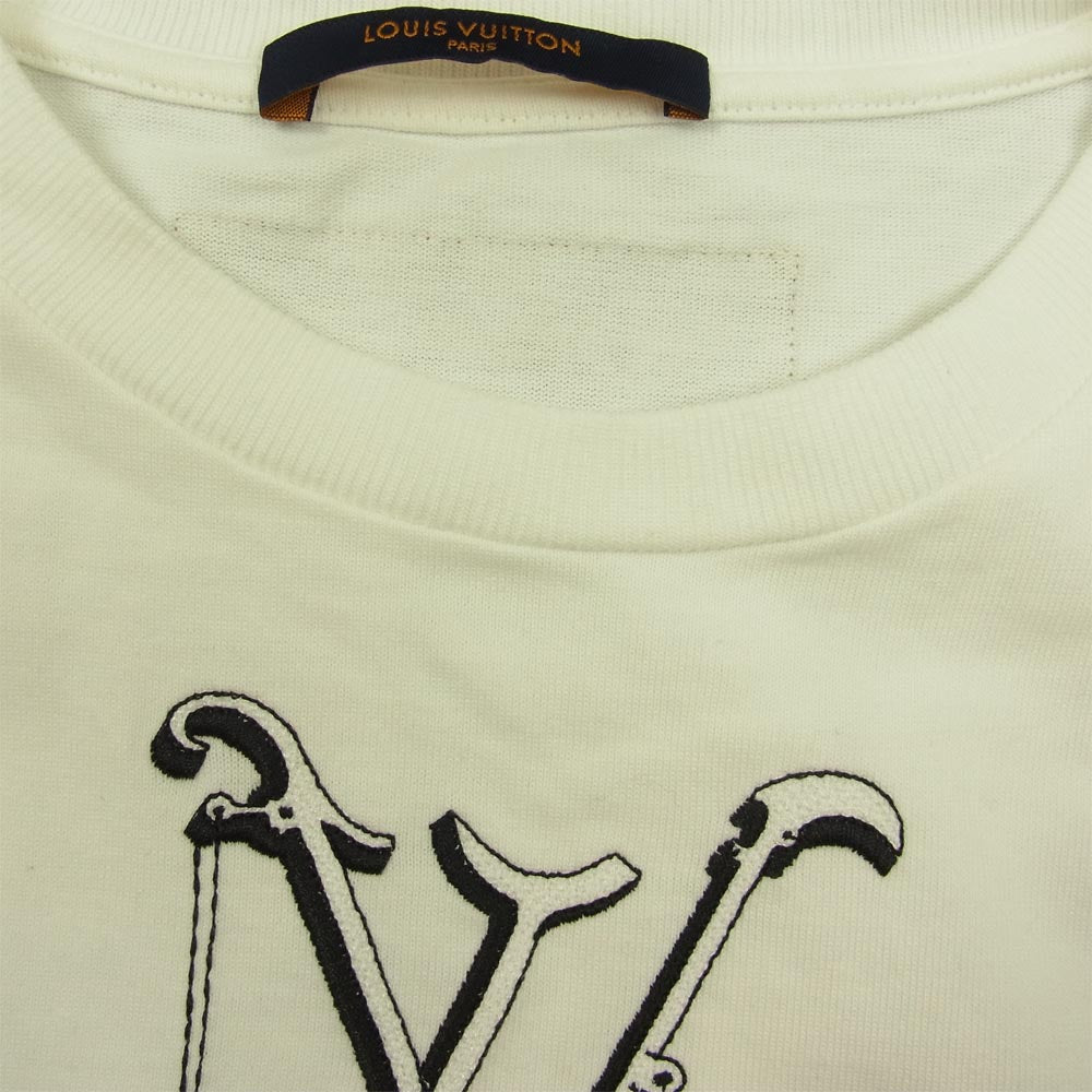 LOUIS VUITTON ルイ・ヴィトン 20SS HIY12W LVペンダント エンブロイダリー Tシャツ ホワイト系 M【中古】