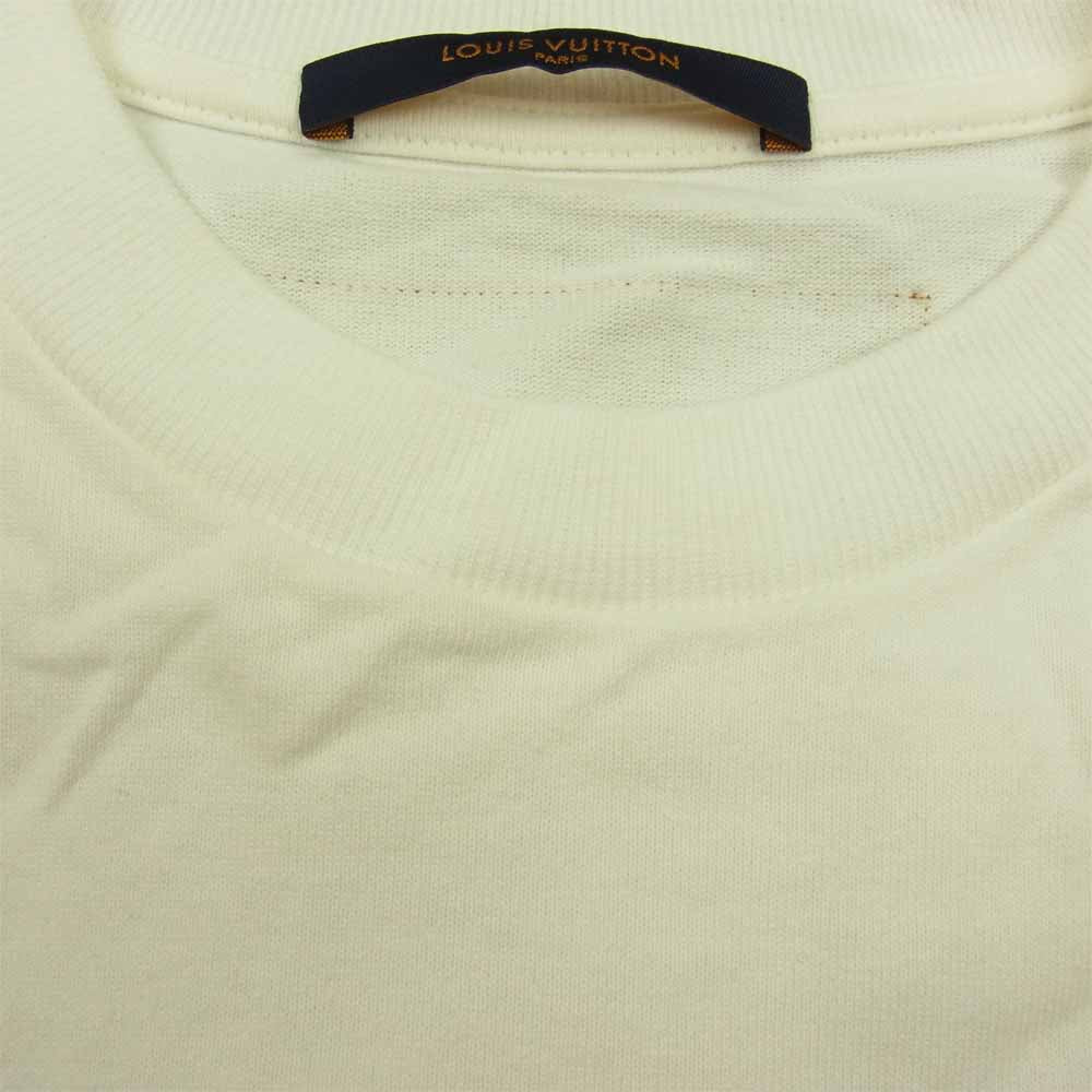 LOUIS VUITTON ルイ・ヴィトン 20AW 1A7XNG　 シグネチャー プリント エンブロイダリー Tシャツ ホワイト系 M【中古】