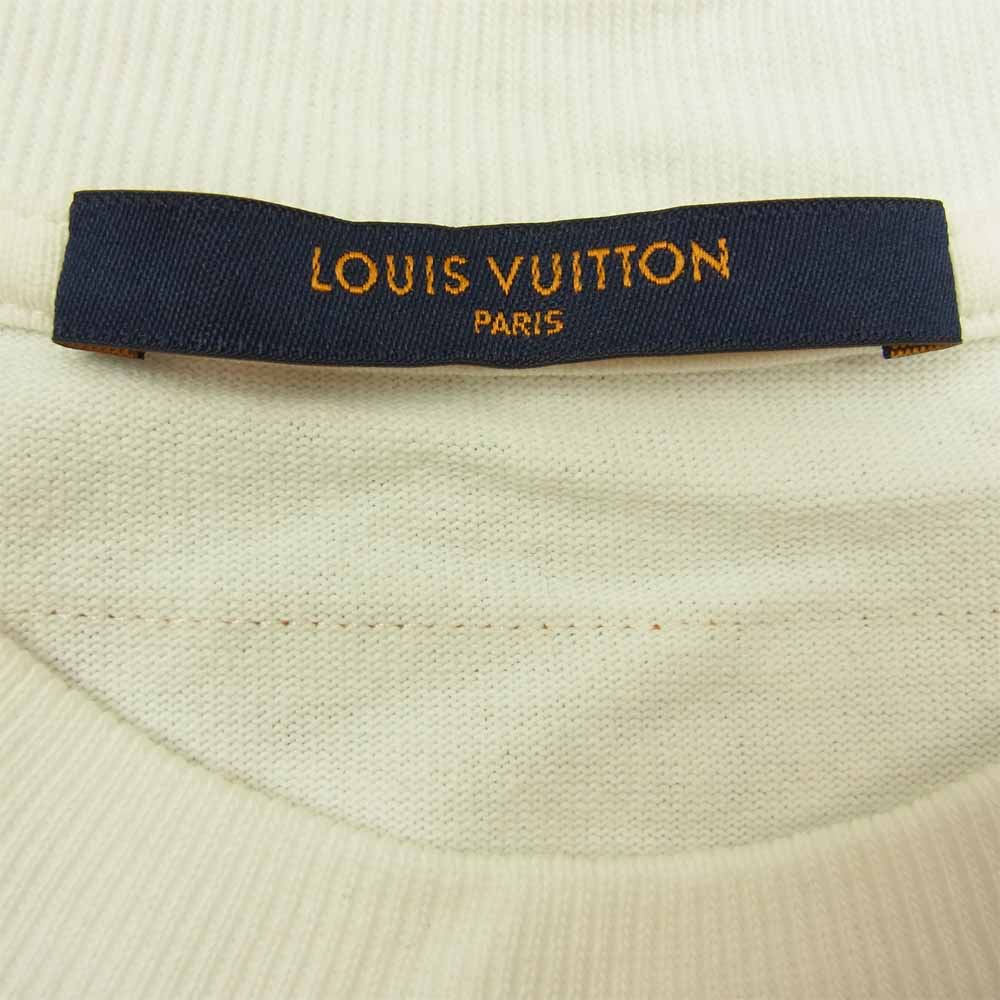LOUIS VUITTON ルイ・ヴィトン 20AW 1A7XNG　 シグネチャー プリント エンブロイダリー Tシャツ ホワイト系 M【中古】