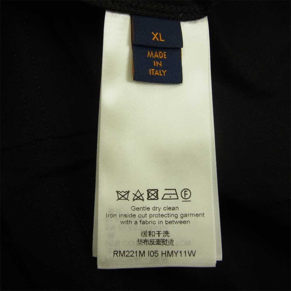 LOUIS VUITTON ルイ・ヴィトン 1A9GL0 タートルネック エンブロイダリー ロングスリーブ Tシャツ ブラック系 XL【美品】【中古】