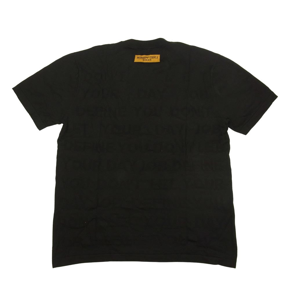 LOUIS VUITTON ルイ・ヴィトン 21AW 1A8WW2 レター ニット Tシャツ ブラック系 L【美品】【中古】
