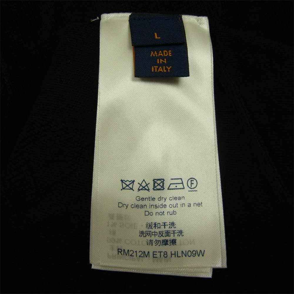 LOUIS VUITTON ルイ・ヴィトン 21AW 1A8WW2 レター ニット Tシャツ ブラック系 L【美品】【中古】