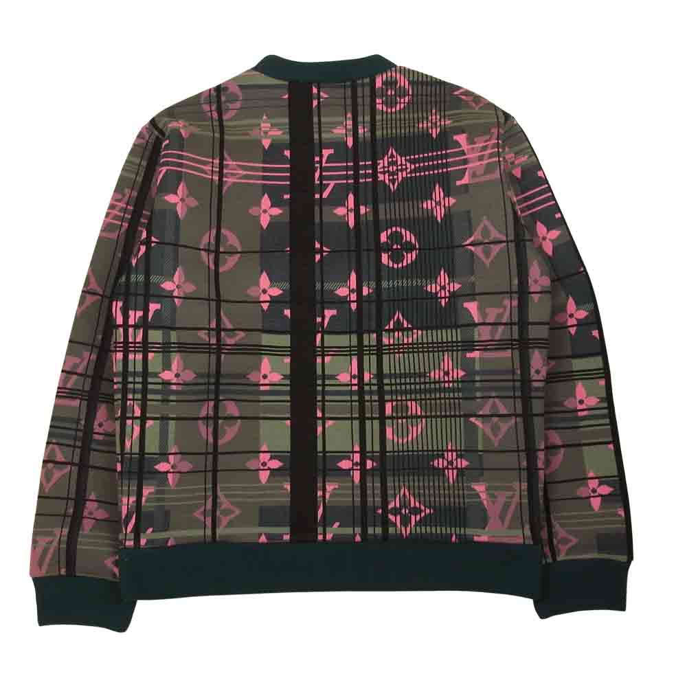 LOUIS VUITTON ルイ・ヴィトン 1A8P0M モノグラム ジャカード スウェット シャツ ネイビー系 L【美品】【中古】
