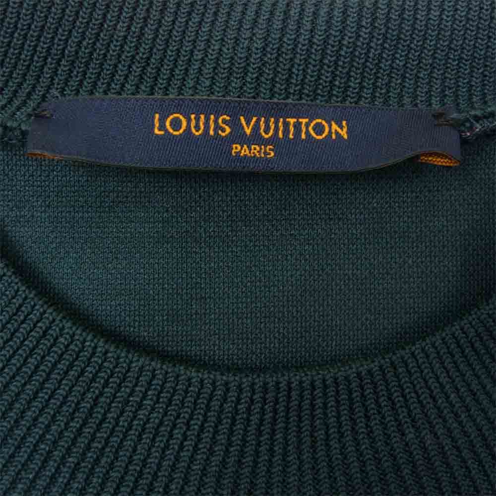 LOUIS VUITTON ルイ・ヴィトン 1A8P0M モノグラム ジャカード スウェット シャツ ネイビー系 L【美品】【中古】