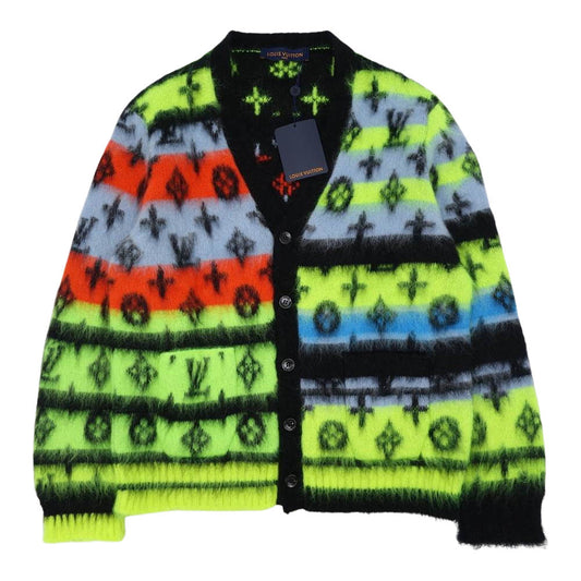 LOUIS VUITTON ルイ・ヴィトン 22SS 1AA53K モノグラム モヘア カーディガン マルチカラー系 XL【極上美品】【中古】