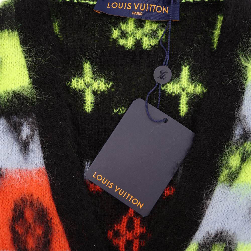 LOUIS VUITTON ルイ・ヴィトン 22SS 1AA53K モノグラム モヘア カーディガン マルチカラー系 XL【極上美品】【中古】