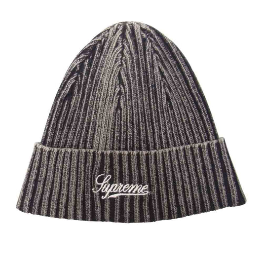Supreme シュプリーム 21SS Bleached Rib Beanie ブリーチ リブ ビーニー ニット帽 ブラック系【美品】【中古】