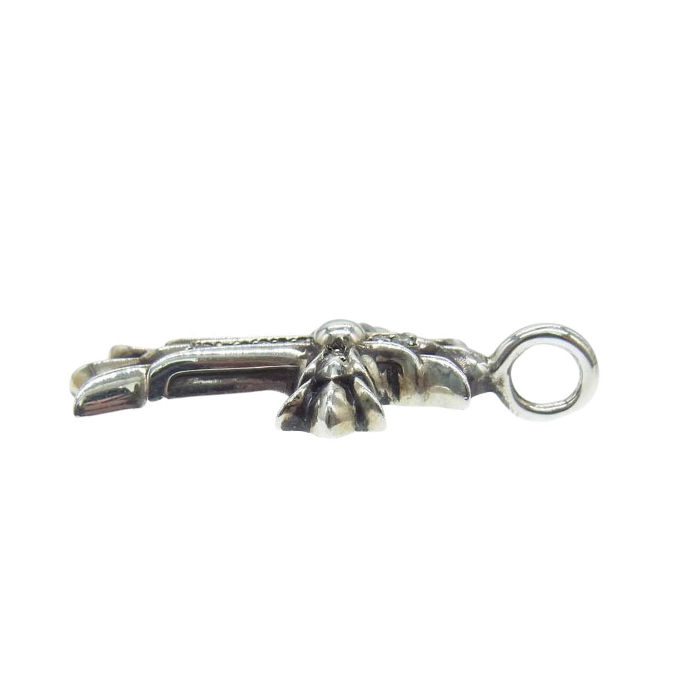 CHROME HEARTS クロムハーツ（原本有） ダブル CHクロス チャーム パヴェダイヤ トップ シルバー系【中古】