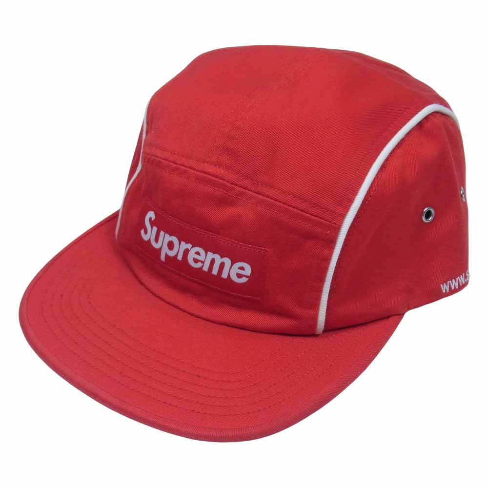 Supreme シュプリーム 18AW Piping Camp Cap パイピング ボックスロゴ キャンプ キャップ レッド系【中古】