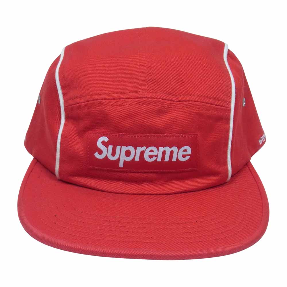 Supreme シュプリーム 18AW Piping Camp Cap パイピング ボックスロゴ キャンプ キャップ レッド系【中古】