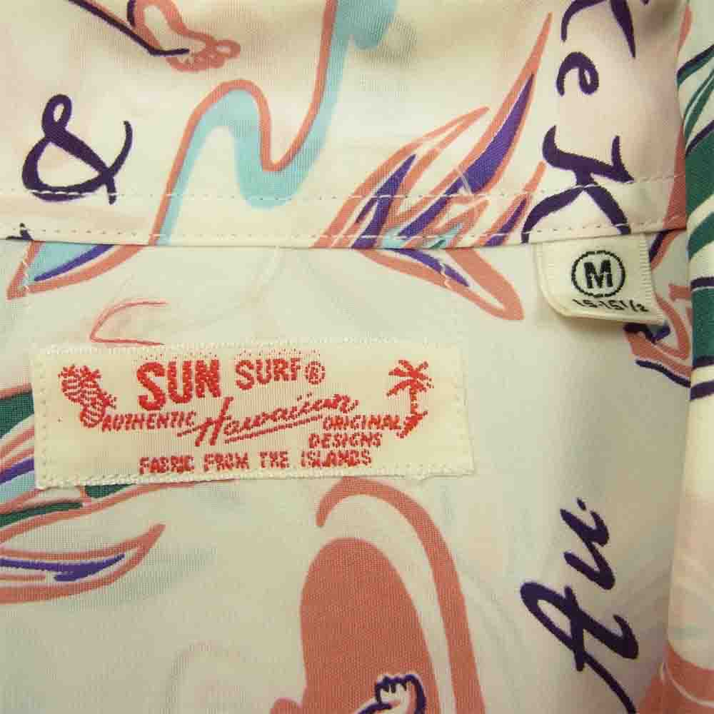 SUN SURF サンサーフ SS37771JS 総柄 半袖 アロハ シャツ ホワイト系 M【中古】