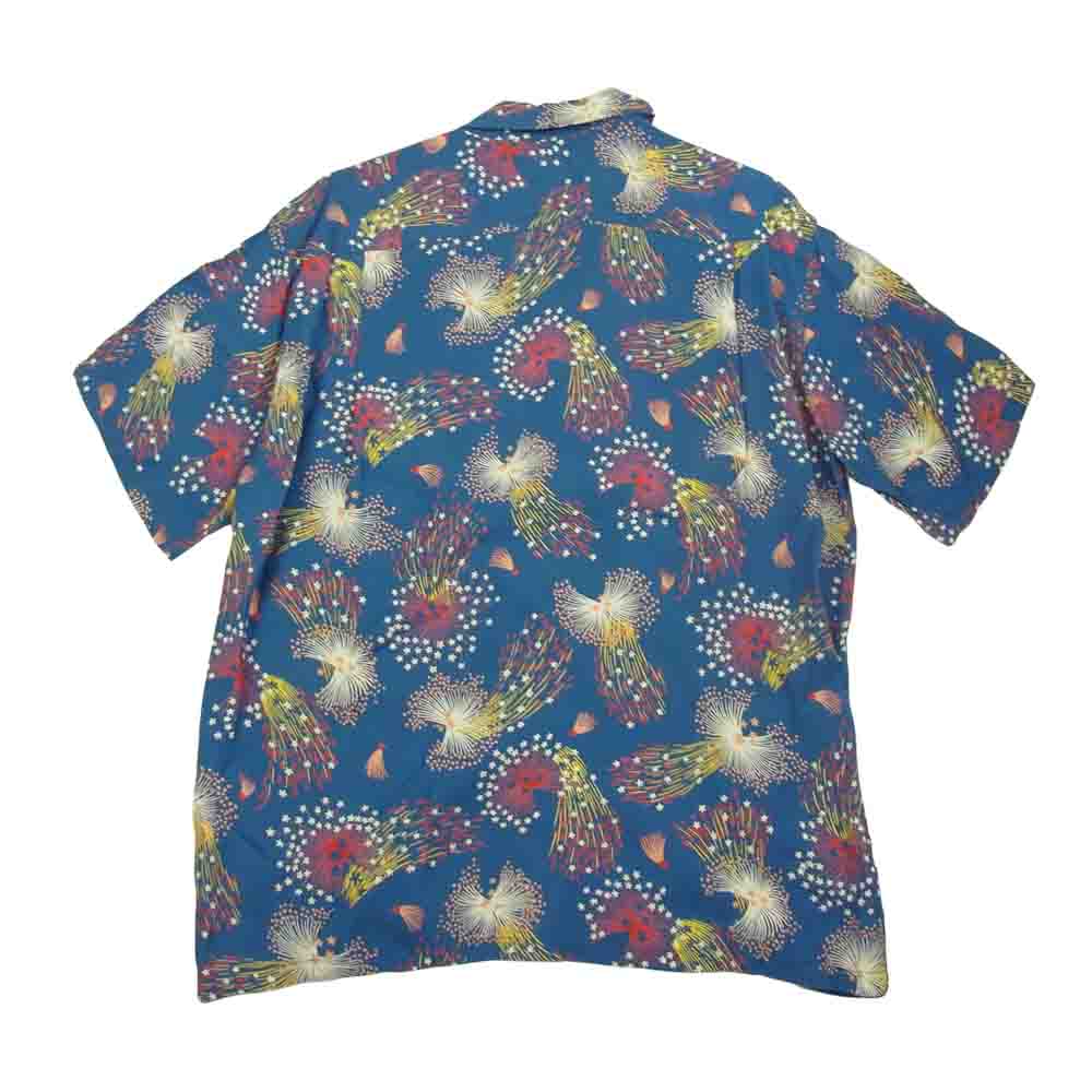 SUN SURF サンサーフ SS37837JS JS HANABI ジャーナルスタンダード 別注 花火 ファイヤーワーク 半袖 ブルー系 L【中古】
