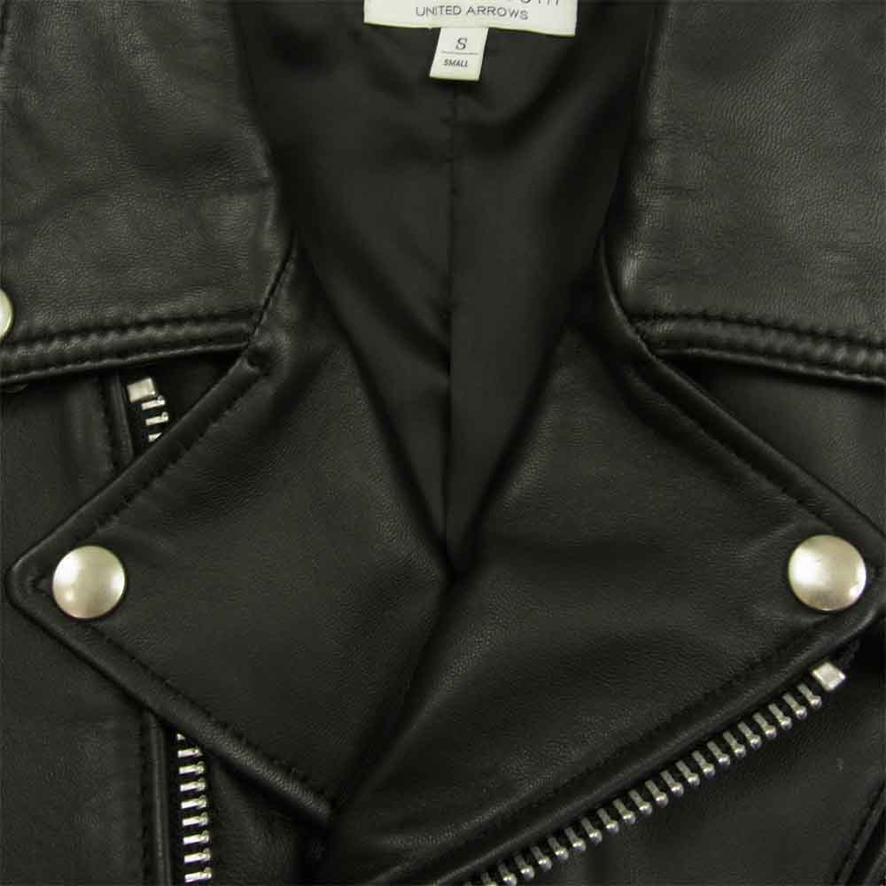 ビューティアンドユース ラムレザー ダブル ライダース ジャケット